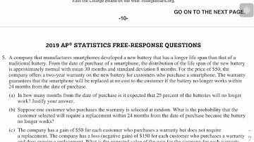 AP Stats 2019 FRQ #5