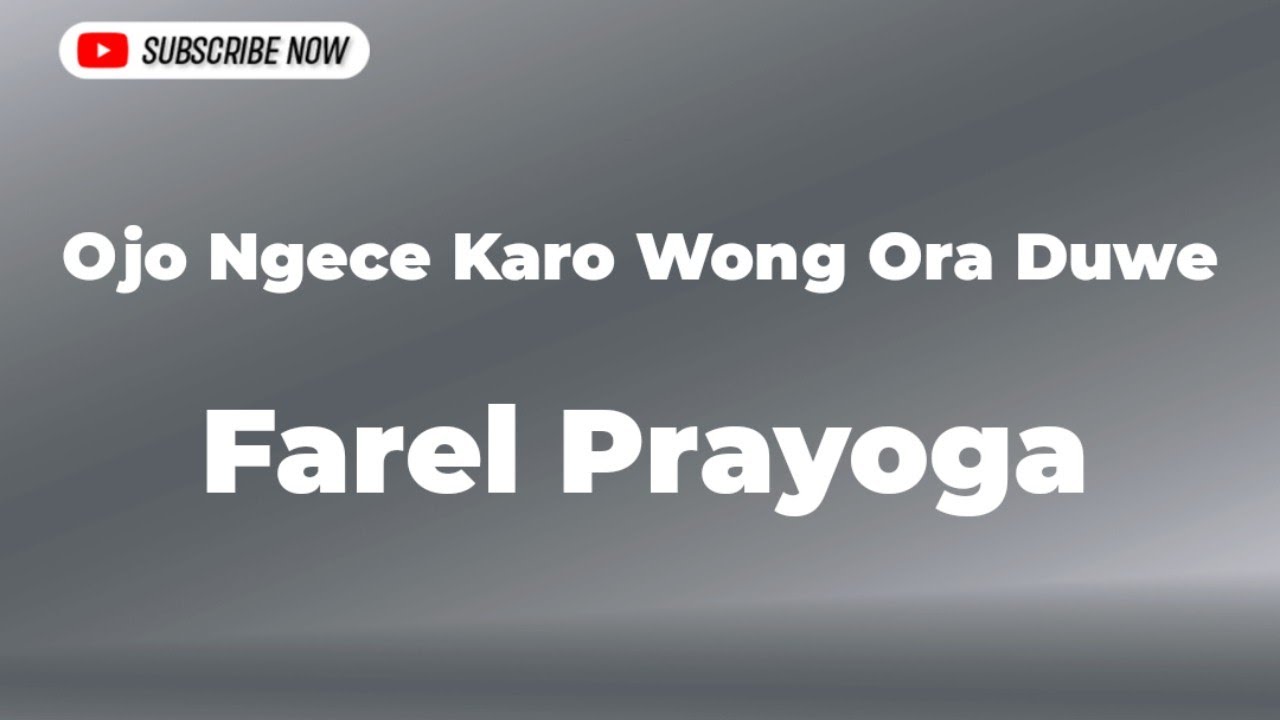 Farel Prayoga - Ojo ngece karo wong ora duwe (Lirik) || Cipt. Eko Ompong