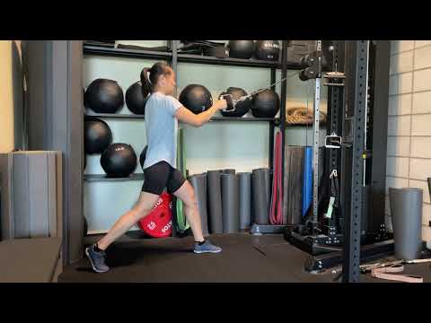 Split Stance Single Arm Cable Row with Rotation