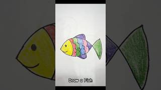 Draw a Fish #fish #easy #drawing #youtubeshorts #youtube #shortsfeed #viral