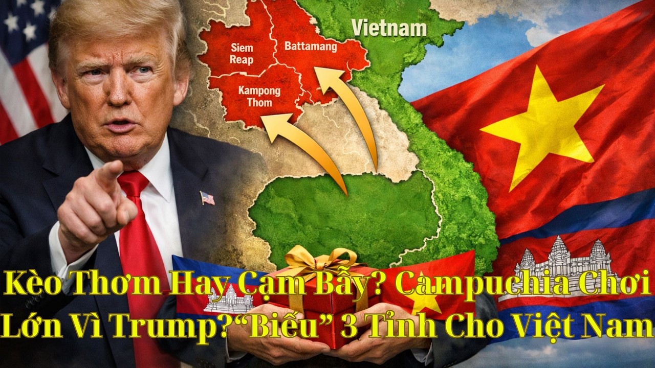 Kèo Thơm Hay Cạm Bẫy Campuchia Chơi Lớn Vì Trump“Biếu” 3 Tỉnh Cho Việt Nam