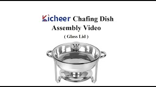 Kicheer Chafing Dish Buffet Set Embly Video Gl Lid