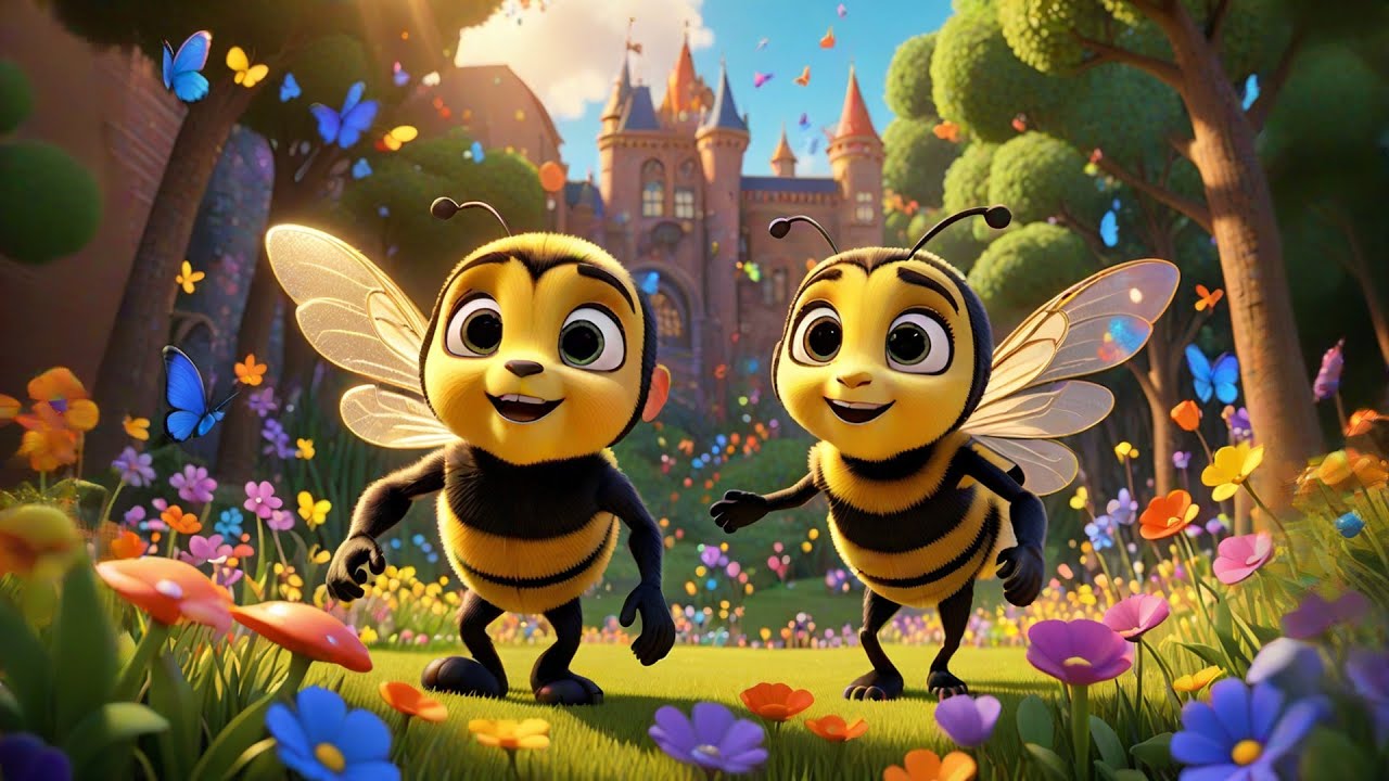 Five Bumble Bees Say Buzz and Sing | Insect Song for Kids | Nursery Rhymes and Baby Songs