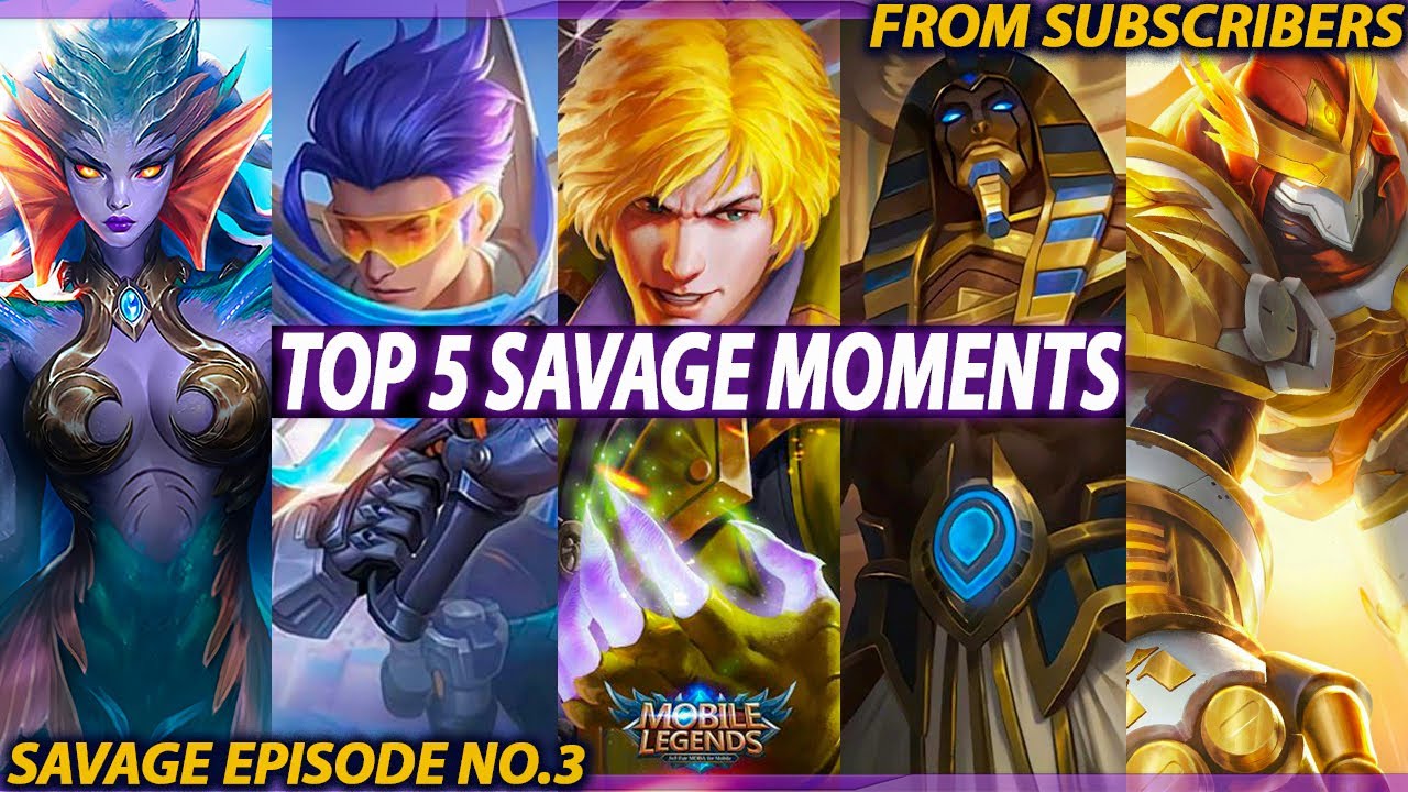 Top 5 SAVAGE Moments Episode No 3 | Mobile Legends Savage Moments | 