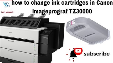 How to install cartridges in Canon imageprograf TZ30000 plotter 