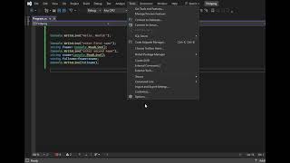 How to change THEME COLOR in Visual studio