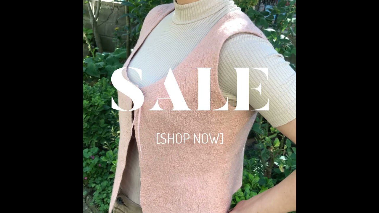 Limpid Theme, Merino Wool Felt Seamless Vest with Button - Clothing, Winter Vests | By Favbrella