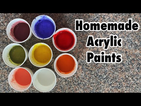 How to make black acrylic paint at home/home made acrylic paint without  food colour/Ash colour paint - …