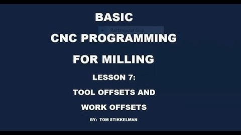 HOW TO USE TOOL OFFSETS AND WORK OFFSETS IN A CNC PROGRAM