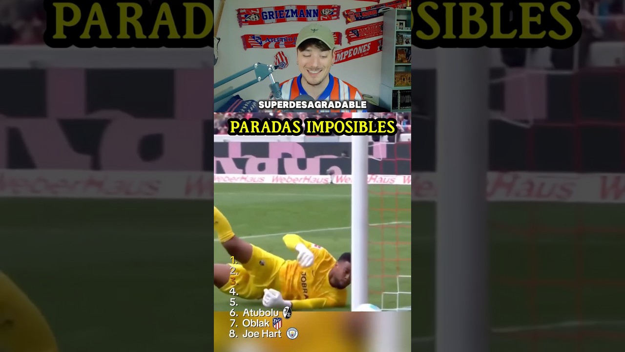 TOP 8 PARADAS IMPOSIBLES 😱💀 #paradasimposibles #futbol #oblak #courtois #realmadrid