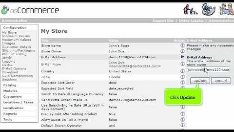 How to configure your store in osCommerce
