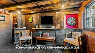 North Carolina homeowner turns pool into underground mancave