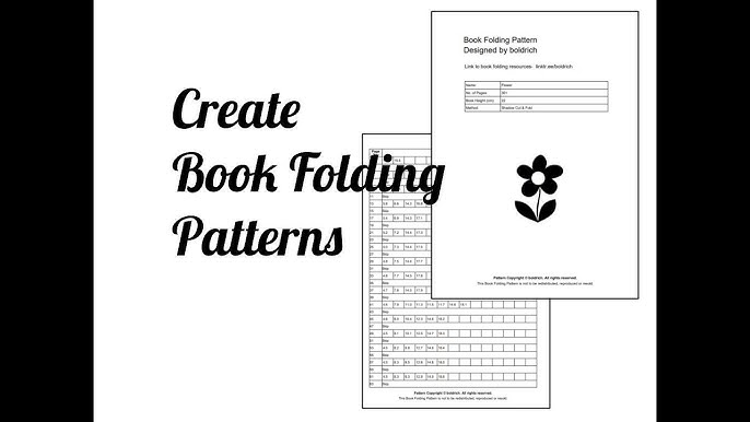 How to Create Your Own Book Folding Pattern - YouTube how-to-create-your-own-book-folding-pattern-youtube