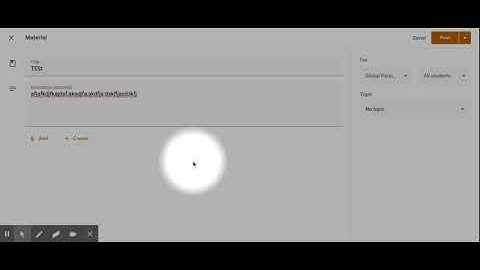 How do I post a Material in Google Classroom?