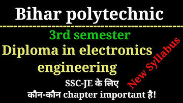 Bihar polytechnic 3rd semester electronics engineering syllabus ! diploma in electronics syllabus !