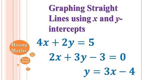 Graphing straight lines using x and y intercepts