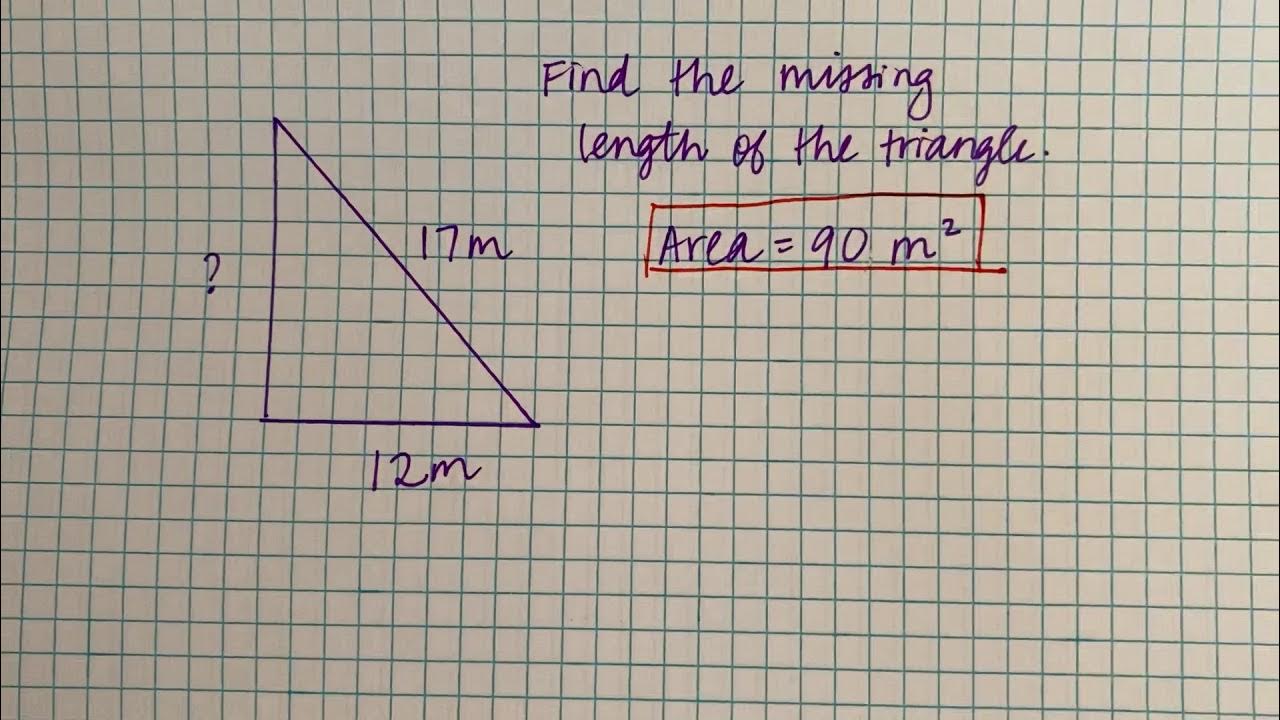 Finding a Missing Length of a Triangle YouTube