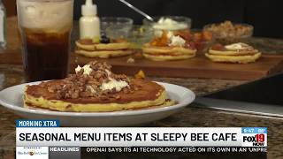 Seasonal menu items at Sleepy Bee Cafe