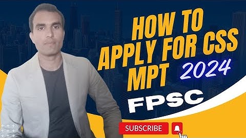 CSS MPT 2024 Apply Online Complete Procedure | CSS Screening Test Online Apply Method | FPSC