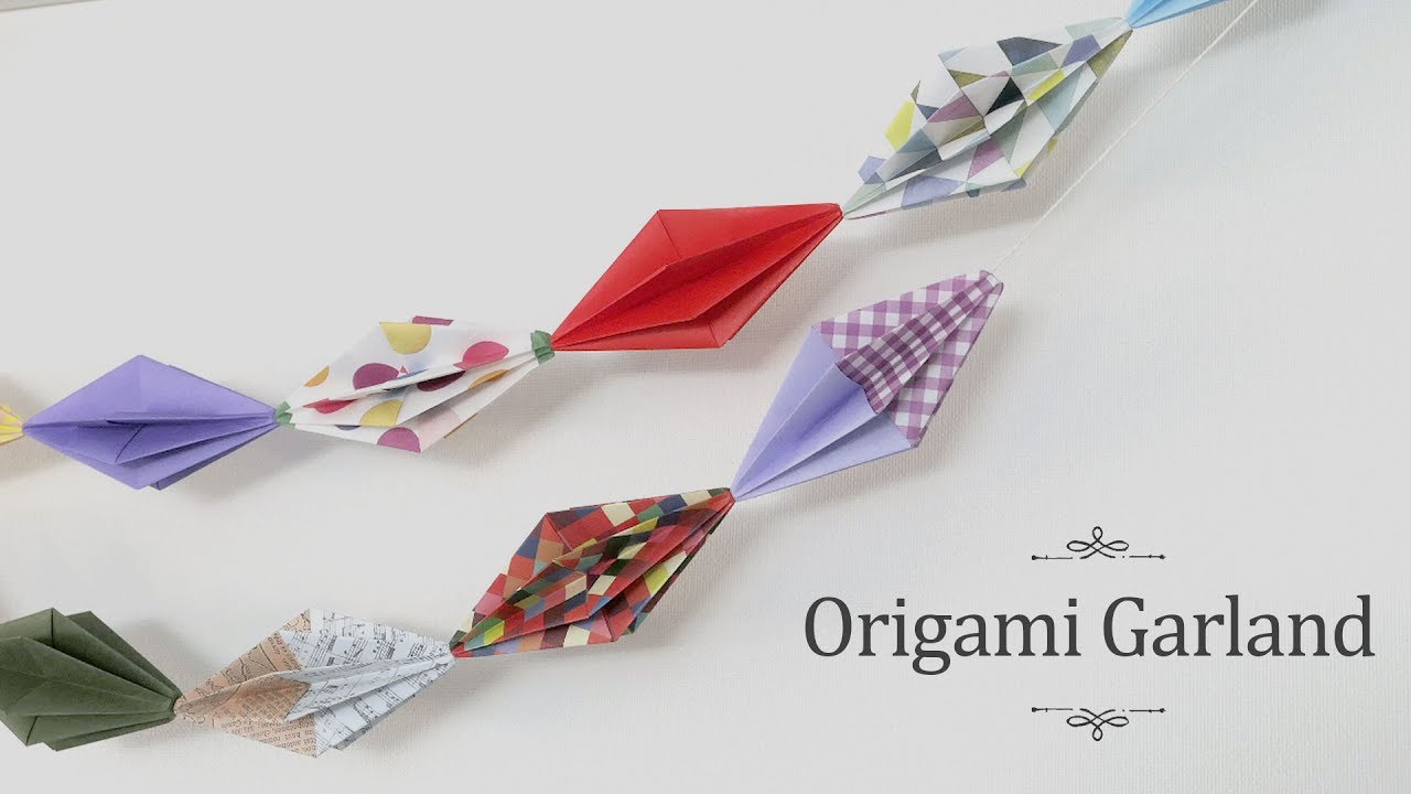 おりがみガーランド Garland Origami Tutorial 81 Youtube