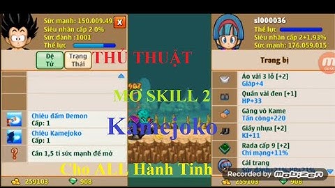 Ngọc Rồng Online ll THỦ THUẬT MỞ SKILL2 CHO ĐỆ TỬ RA KAMEJOKO 100% CÂN MỌI CHỈ SỐ