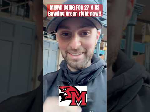 MIAMI (OH) GOING FOR 27-0 AS THEY HOST BOWLING GREEN! #miamiredhawks #sports #ncaabasketball #hoops