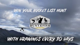 Bucket list giveaways with Pro Membership Sweepstakes, join online today.