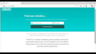 Pgh garbage collection schedule website