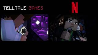 "Minecon 2015" Trailer Original vs Netflix comparison | Minecraft: Story Mode