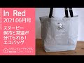 【雑誌付録】In Red 2021年6月号 スヌーピー 保冷と常温が分けられる！たためるエコバッグ