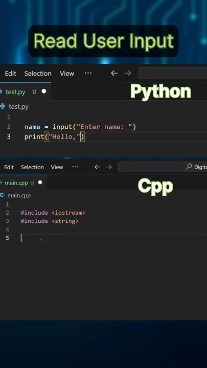 Read User Input: Python vs C++ - YouTube