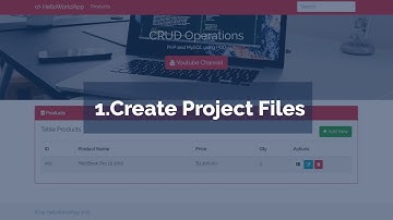 1. Create Project File (CRUD Operations in PHP and MySQL using PDO)