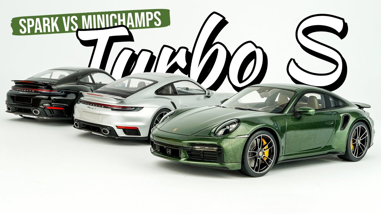 Porsche 992 Turbo S model car review // Made in 1/18 scale both my  Minichamps and Spark! 