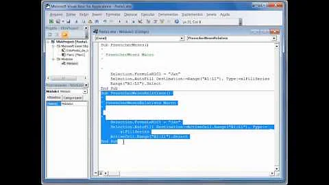 Como editar macros em excel?