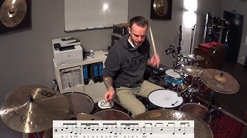 60 Second Drum Lesson | 32nd notes Snare Tom Kick Fill