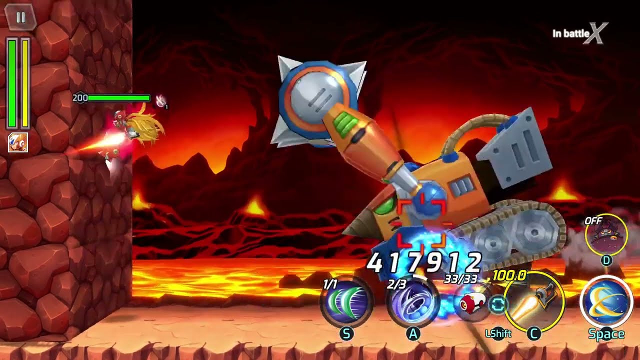 10-3 Volcano Stage | Awakened Zero | MEGA MAN X DiVE Offline