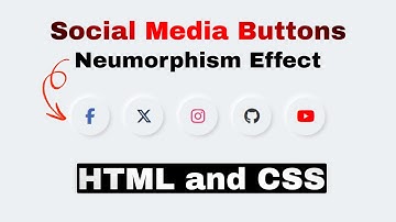 Social Media Icons Hover Effect HTML CSS - Neumorphism Effect CSS