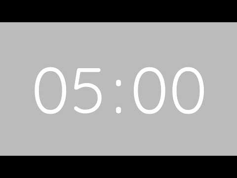 5 Minute Timer 🤍 | Aesthetic Grey Countdown | Focus & Study Timer