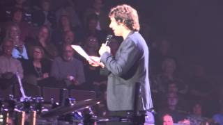 Josh Groban Q & A Including Singing with Little Joseph Auburn Hills 10/23/2013