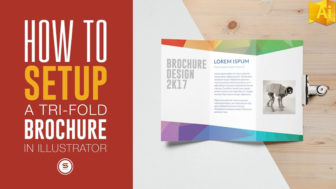 Trifold Brochure For Print In Illustrator - Illustrator Tutorial Within Double Sided Tri Fold Brochure Template