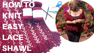 Rendezvous Knit Lace Shawl Free Knitting Pattern