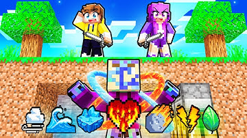 ELEMENTAL HEARTS Speedrunner VS Hunters in Minecraft!