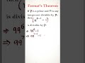 Fermat's Theorem Explained with Examples | Mathematics Shorts