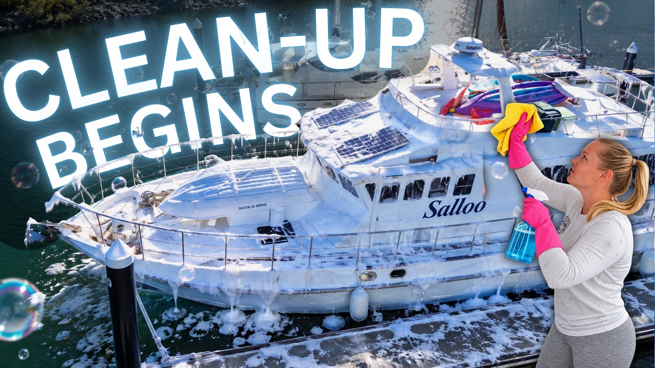 ⁣This Boat Has Been Sitting Untouched for OVER a YEAR… Time for a MASSIVE Clean! 🚽🧽 [Ep. 204]