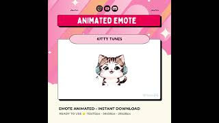 Kitty Tunes 🎧 - Animated Emote for Twitch & Discord
