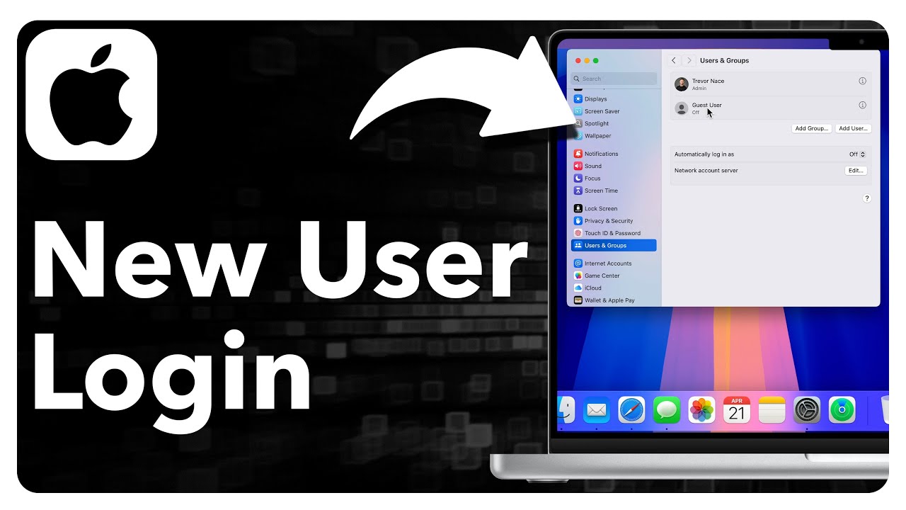 How To Add A New Login User On Mac - YouTube