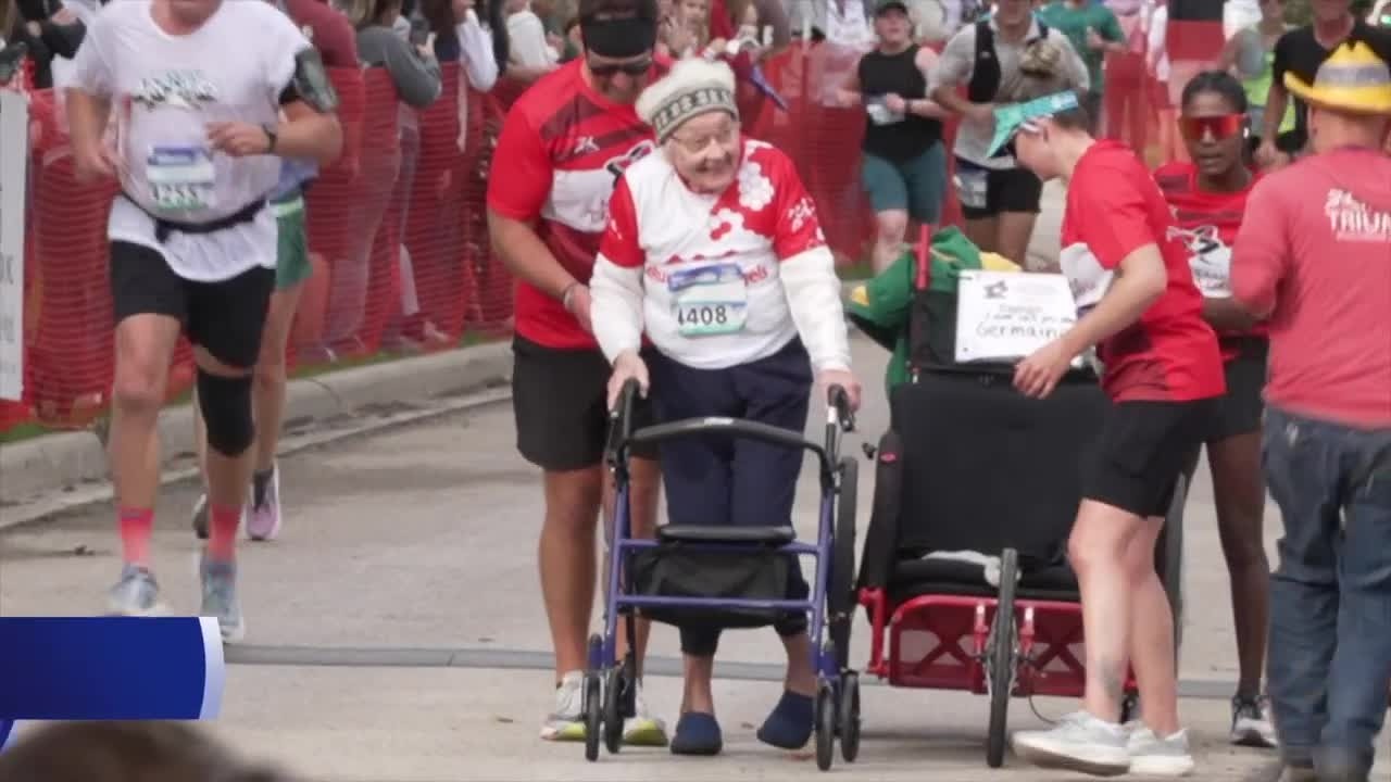 1000HOUR HEARING MARATHON 2020/6〜2021/5 103-year-old completes Fox Cities Half Marathon in WisconsiN - YouTube