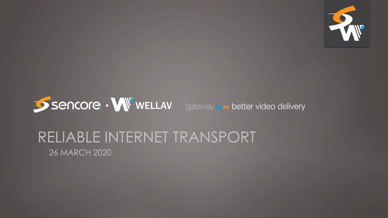 Sencore Webinar: Reliable Internet Transport - Aaron Doughten, Project Manager