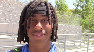 Kayden Lewis-Burnley of Clovis 1st Place Boys Invitational Long Jump at Mt. SAC Relays