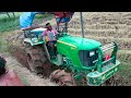 John Deere tractor at stuck into  mud . John Deere tractor #jcb #jcbvideo #tractorstunt